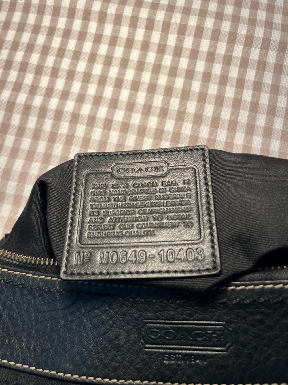 Vintage Coach 2006 Signature Crossbody Bag Black Leather and Canvas #10403 Y2K - Picture 10 of 10